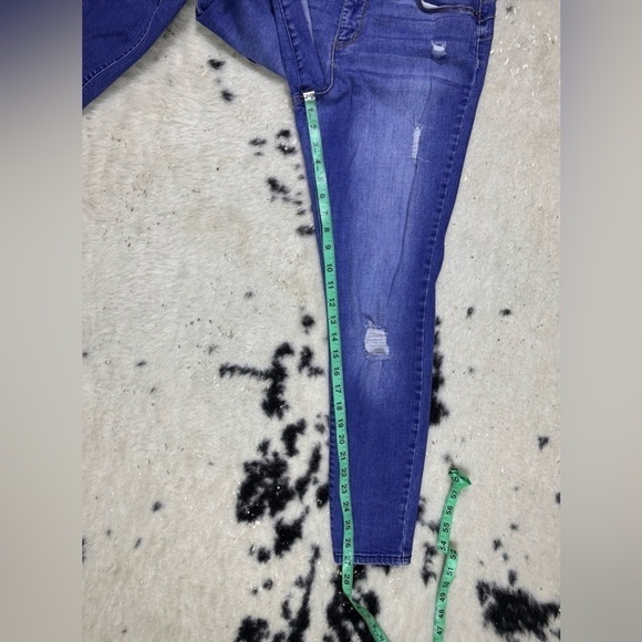 Vylette Dark Wash High Rise Elastic Waist Skinny Leg Denim Jeans Size 32 - Picture 4 of 8